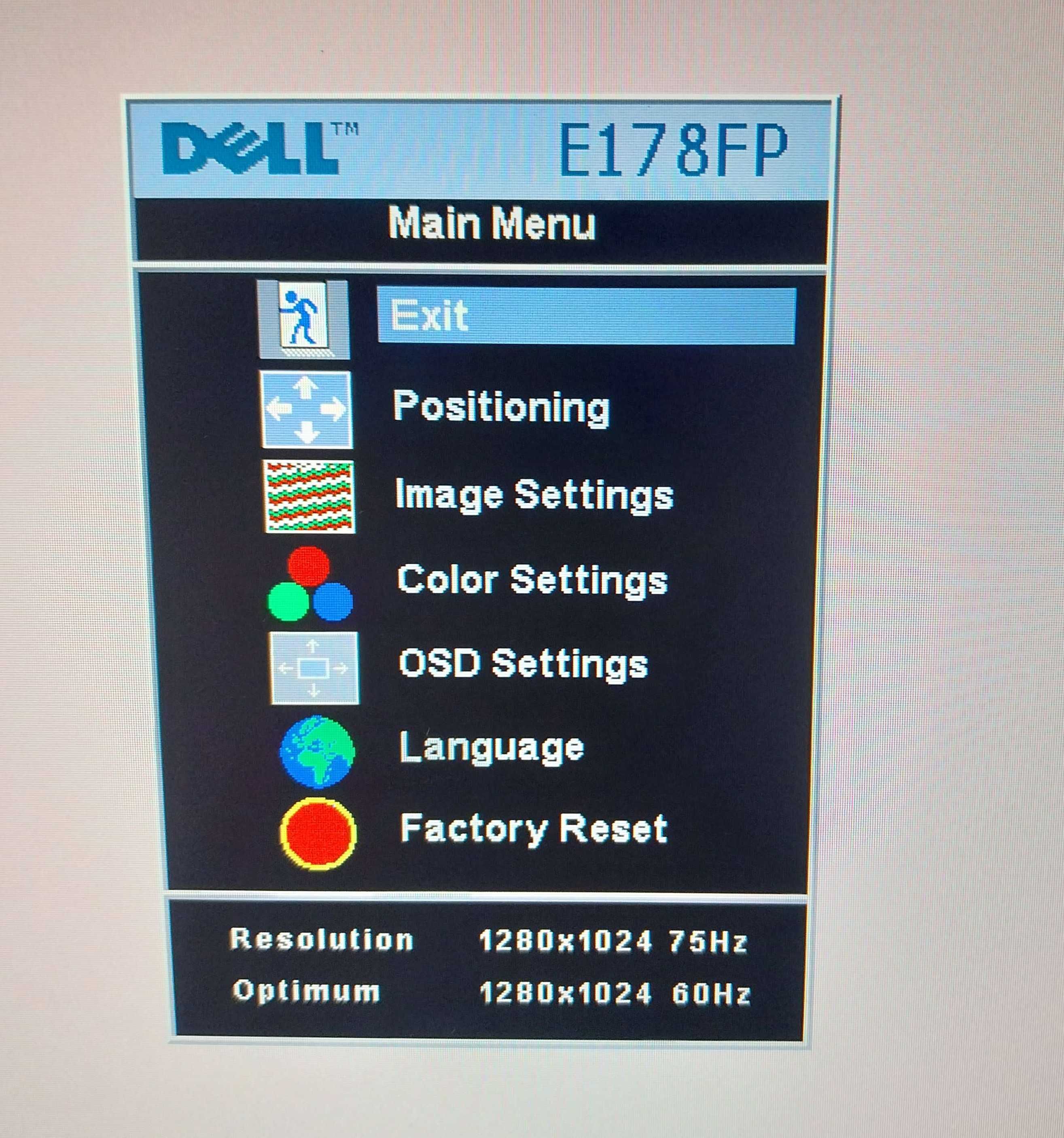 monitor DELL E178FPc 1280x1024 75hz 17"