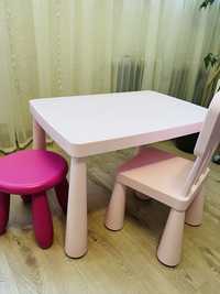 IKEA mammut дитячий стіл + стільчик + табуретка