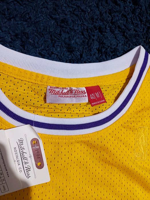 Żółta koszulka LA Lakers Mitchell&Ness nr. 73 Rodman