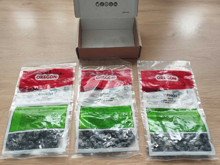 Łańcuch tnący do piły Oregon 3/8" 1,3mm 56 ogniw 40 cm/16" 91P056  x3