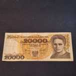 BANKNOT 20000ZŁ PRL Skłodowska Curie 1989 R