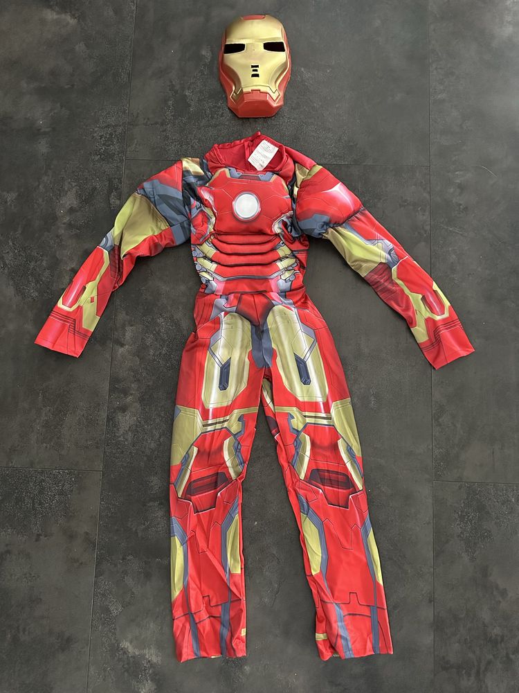 Iron Man 134 cm nowy strój z mięśniami i maską Transformers