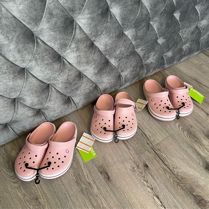Оригінал Crocs Crocband pink.Жіночі крокси Нові, 26-27 см устілка