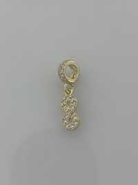 Złoty element charms na bransoletkę Pandora, Próba 585. Nowy (4129)
