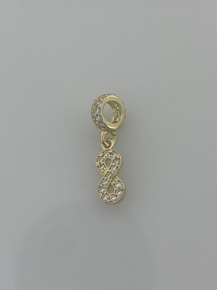 Złoty element charms na bransoletkę Pandora, Próba 585. Nowy (4129)