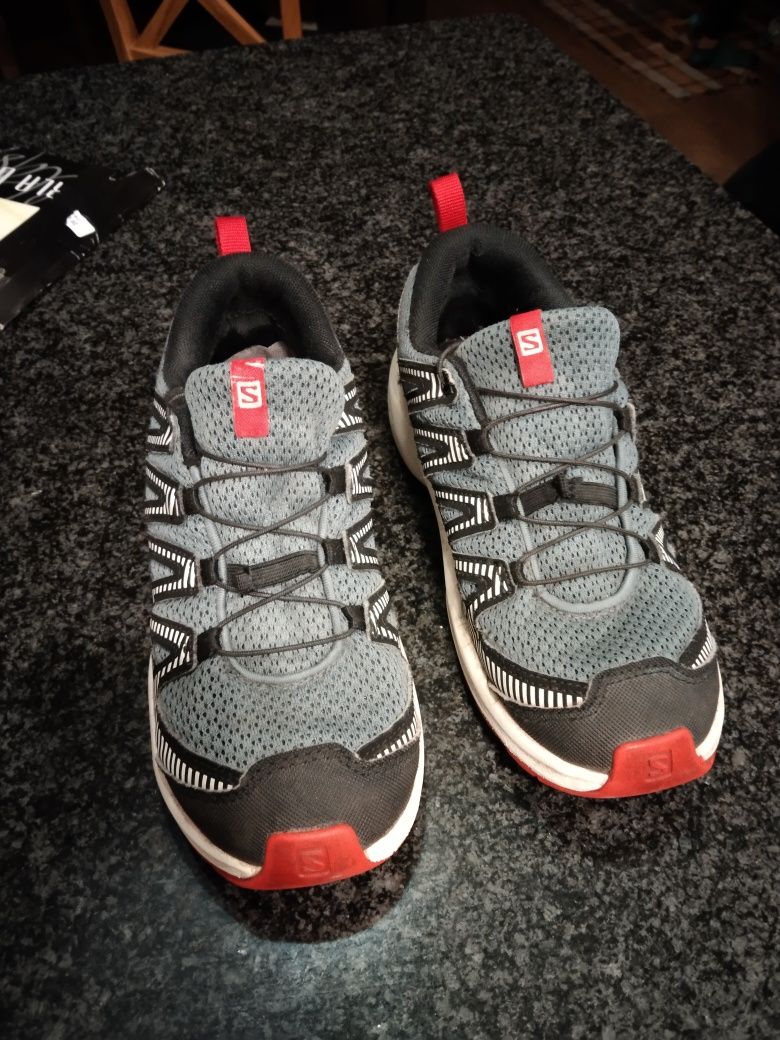 Buty Salomon  Xa Pro V8 J 09 W0 szaro/niebieskie/ czarne