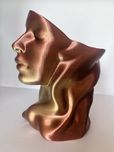 Doniczka Złota/Miedziana Twarz Kobiety 17 cm wysoka