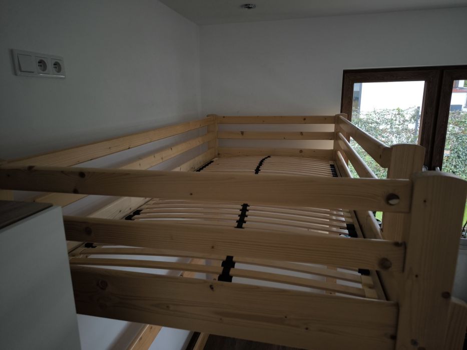 Łóżko dziecięce drewniane piętrowe antresola STAN BDB