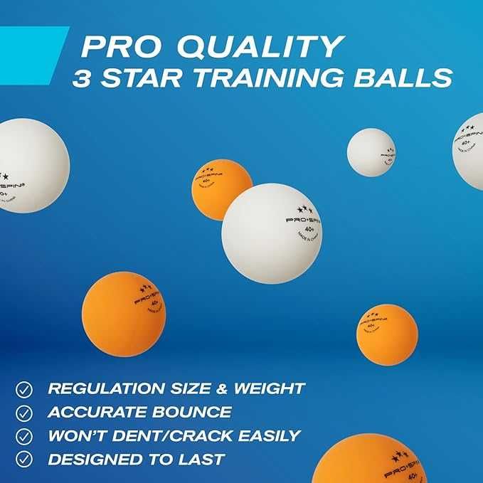 PRO SPIN Przenośny Zestaw do Tenisa Stołowego z Składaną Siatką