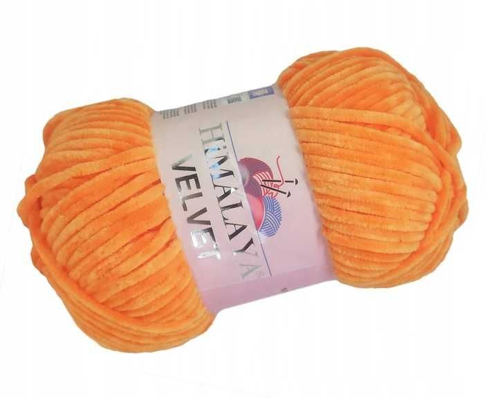 Włóczka Himalaya Velvet 90016 Pomarańczowy 120m 100g