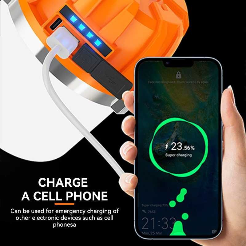 Кемпінговий LED ліхтар 6000 mAh акумулятор power bank