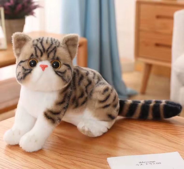 М'яка іграшка кіт як справжній, іграшка плюшева кішка, Екзот кошеня