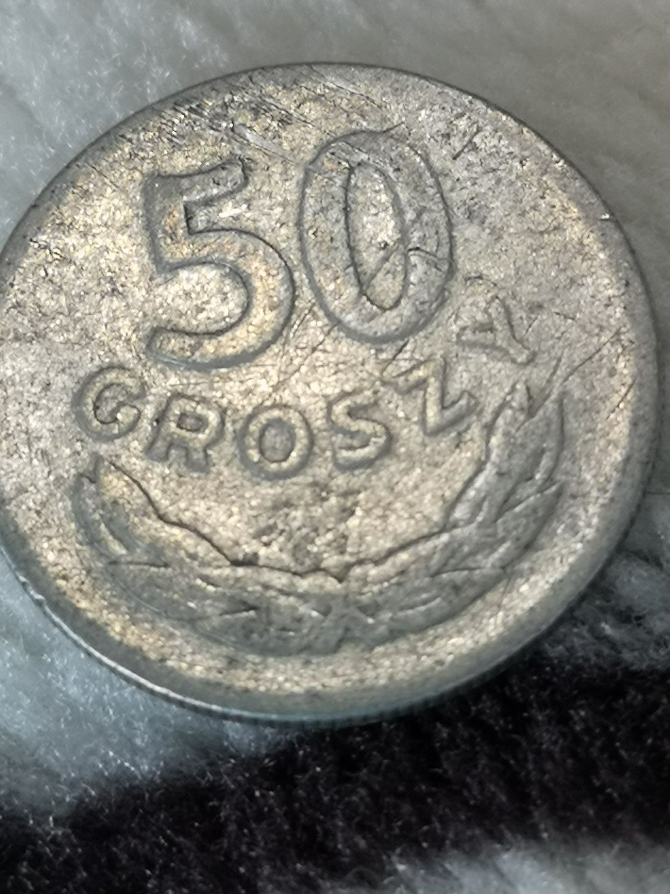 Moneta 50 gr z 1949 rok, bez znaku mennicy,sprzedam