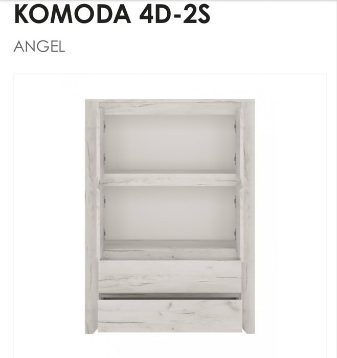 Komoda biala z płyty laminowanej