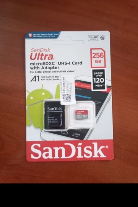 Оригінальна флешка Micro SD 256 gb SanDisk