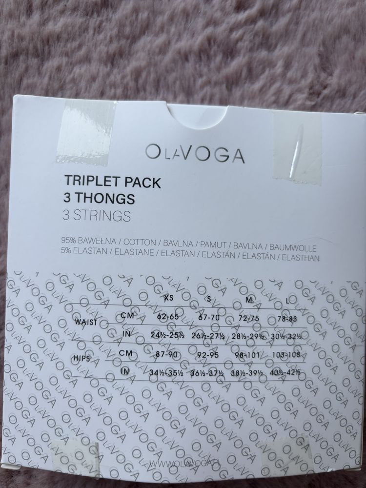 O la Voga stringi 3-pack wysoki stan L 38/40 new %%%