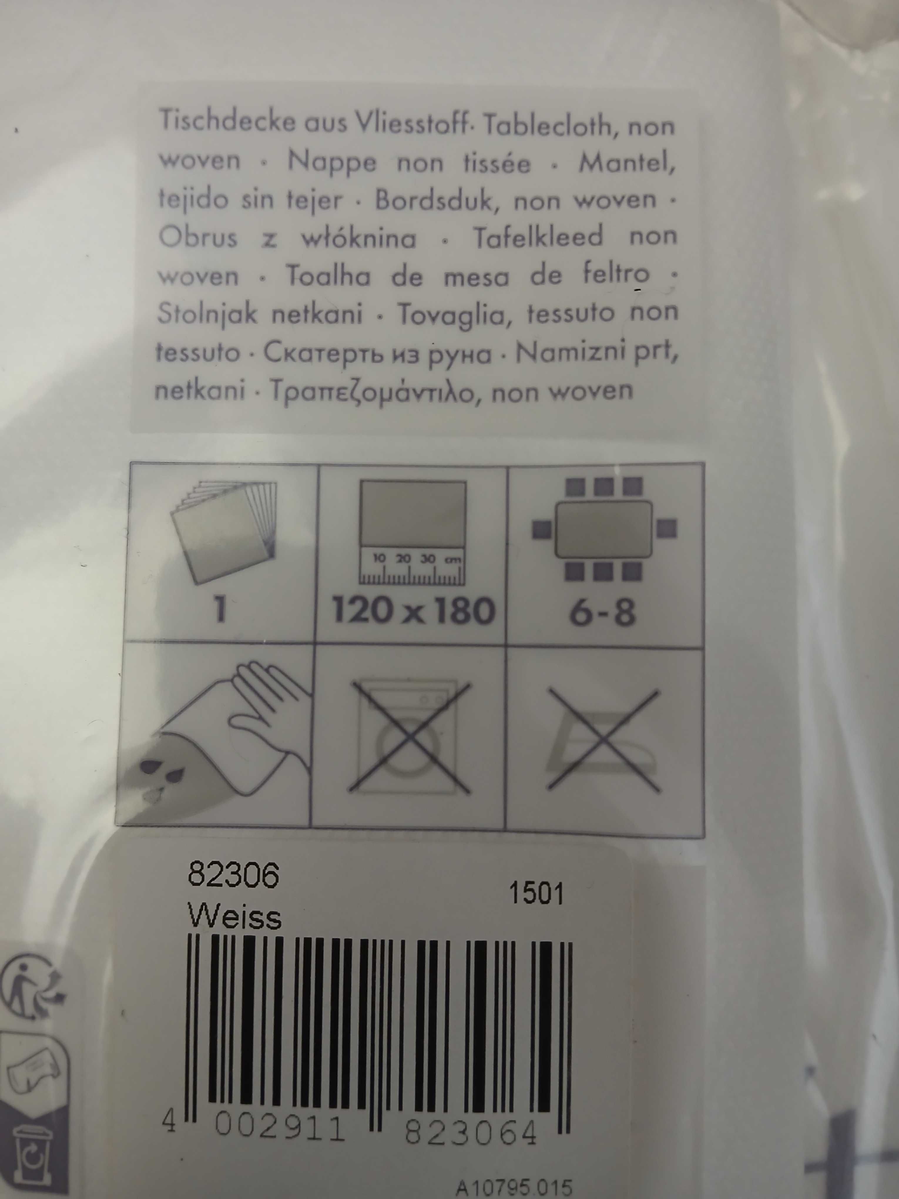 Obrusy jednorazowe białe