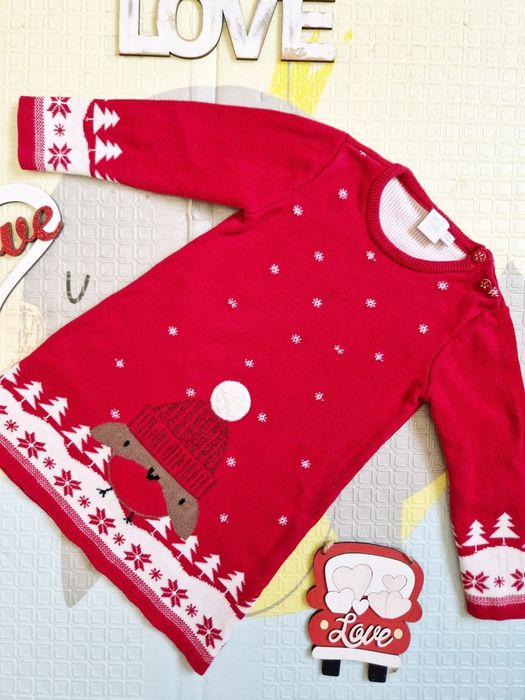 Новорічна Різдвяна сукня Mini Club дівчинка 12-18 м плаття