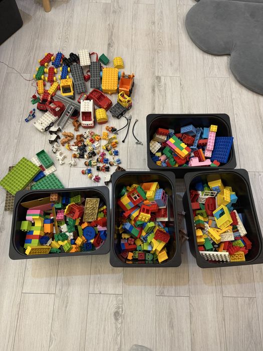 Lego duplo mega zestaw duzy ludziki pociag straz pozarna