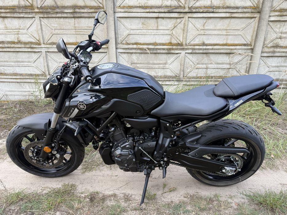 Yamaha MT07 rocznik 2024 moc 35kW Kategoria A2 Czarna Wydech Transport
