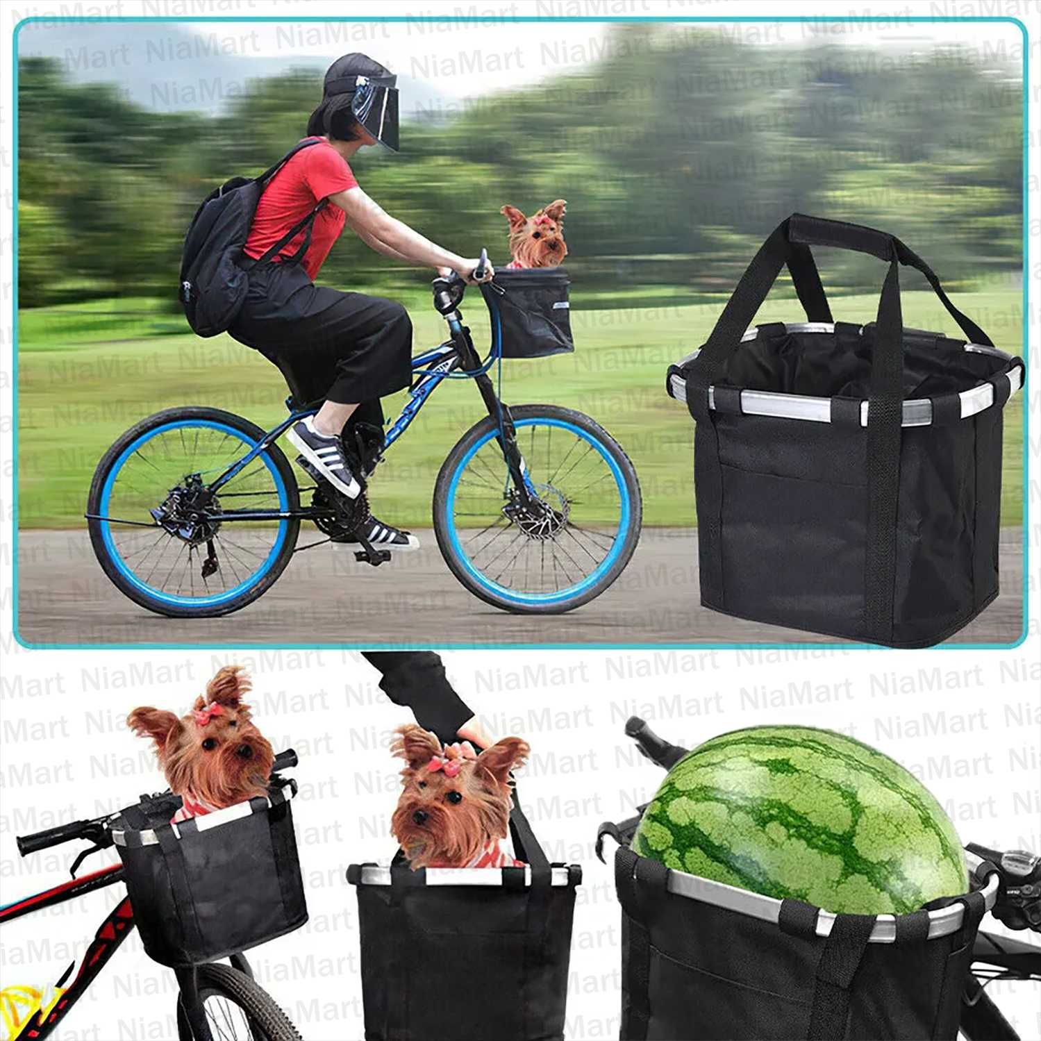 Корзина для велосипеда на руль коляска для животных складная корзина