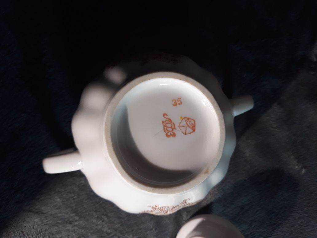 Cukiernica porcelana rosyjska Łomonosow