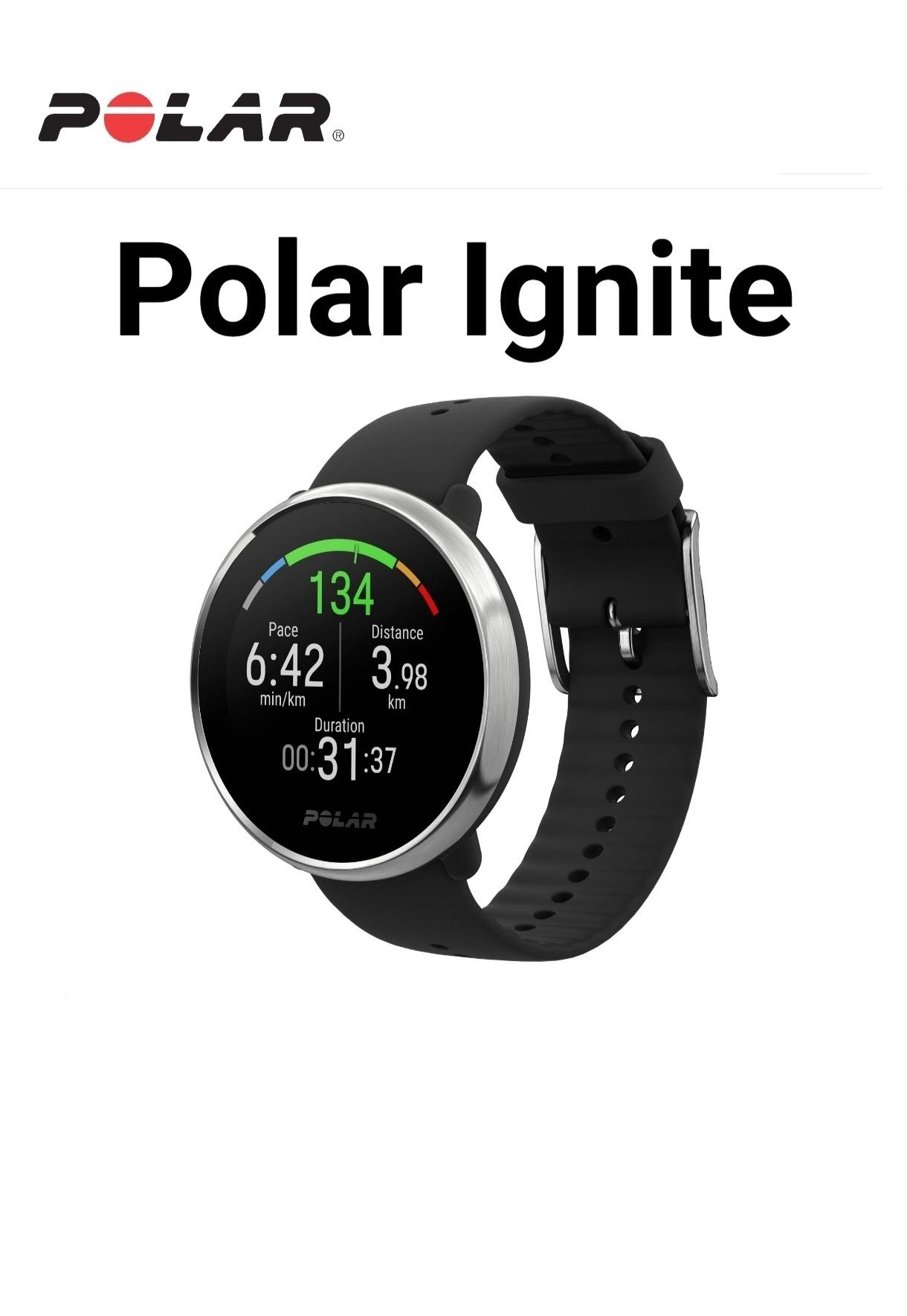 Polar IGNITE GPS Black M/L EU. Гарантия, ДРОП