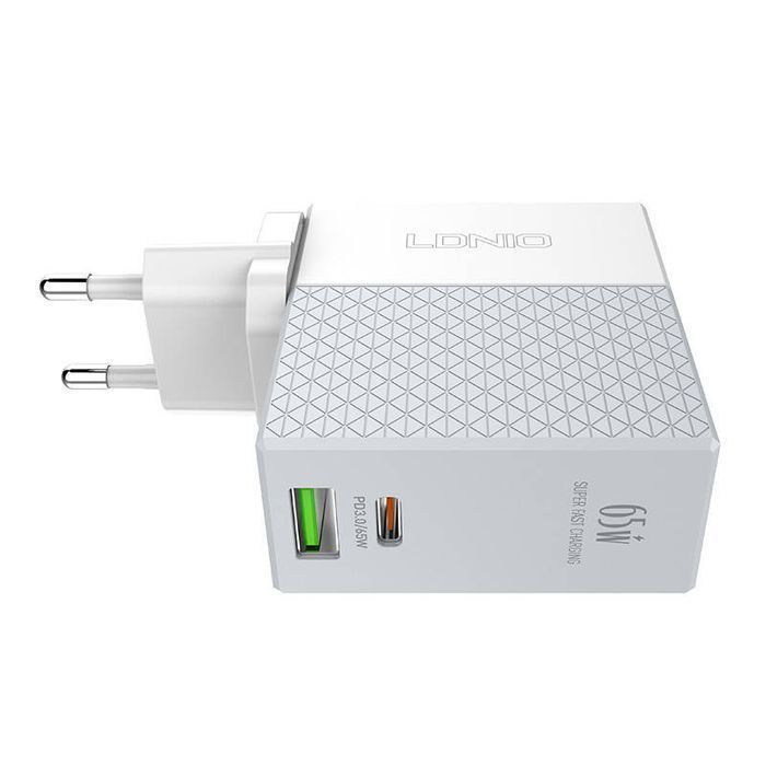 Ładowarka Sieciowa Ldnio A2620C Usb, Usb-C 65W + Kabel Usb-C - Usb-C