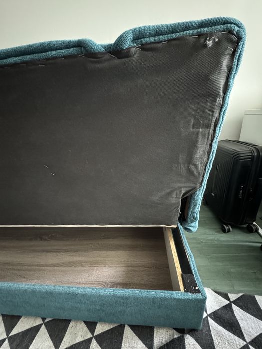 Wersalka rozkładana turkusowa sofa kanapa