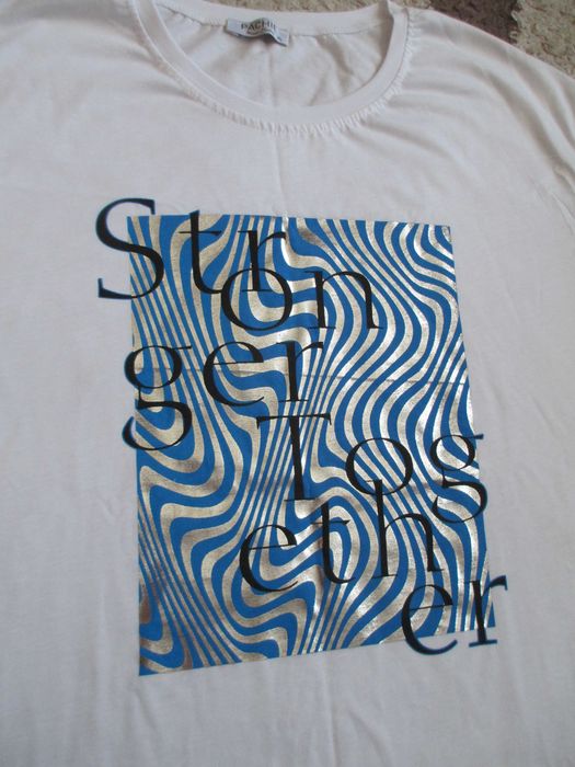 Женская белая футболка с принтом XL-XXL