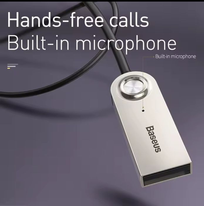 Bluetooth-адаптер AUX Baseus BA01 USB Bluetooth 5.0  (CABA01-01)