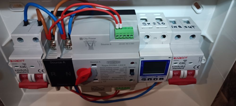 Щит з АВР під інвертор і захистом по напрузі