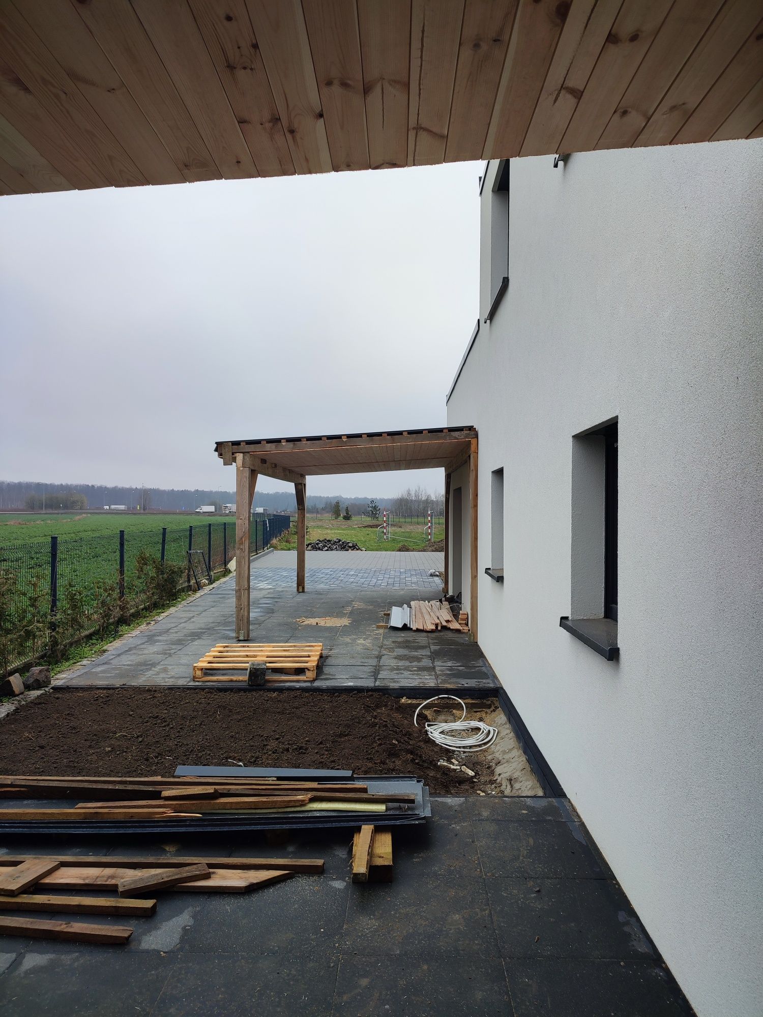 ALTANA, drewniana pergola, zadaszenie tarasu, wiata