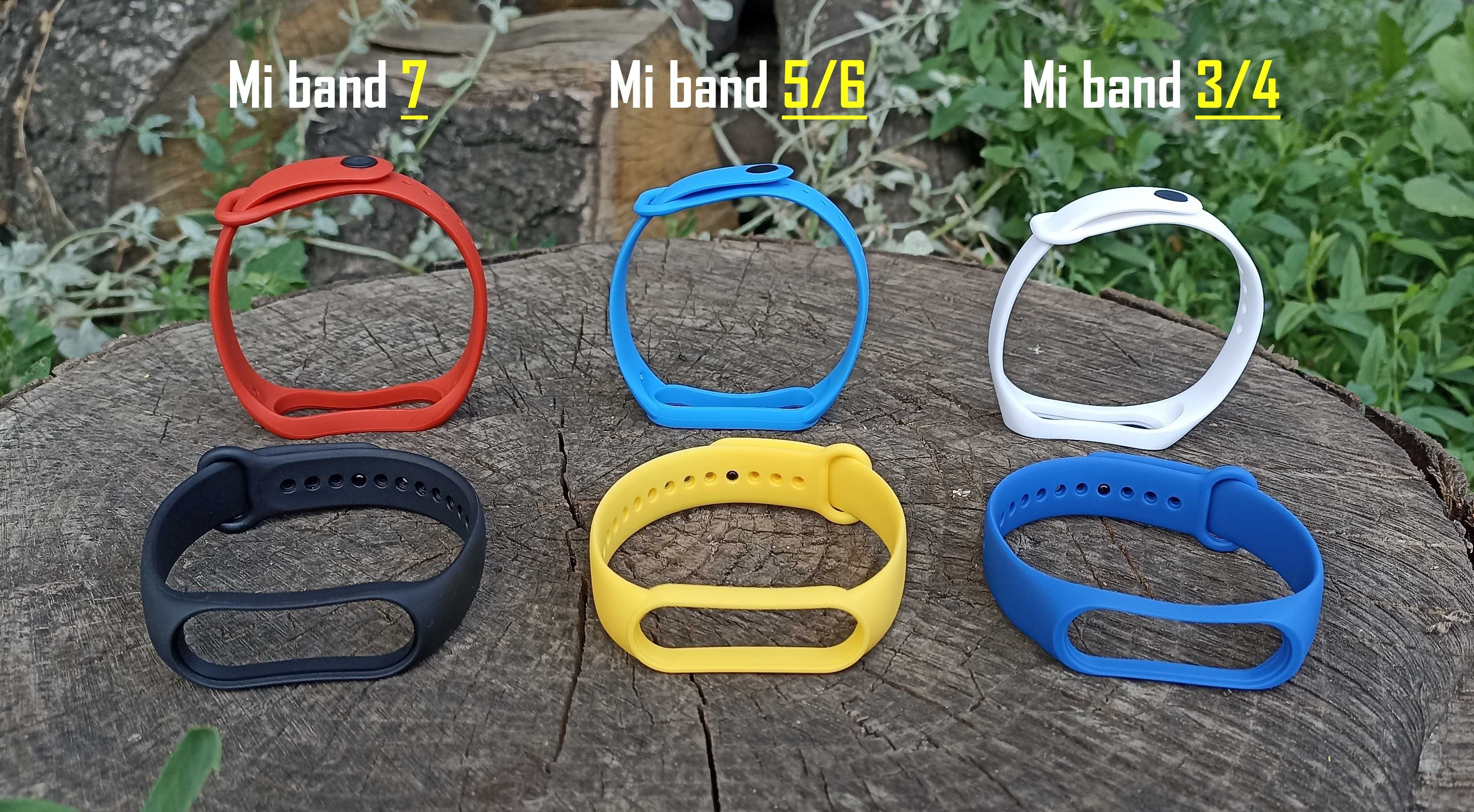 Ремінці (5 штук) Mi band 3/4/5/6/7 Ми бенд