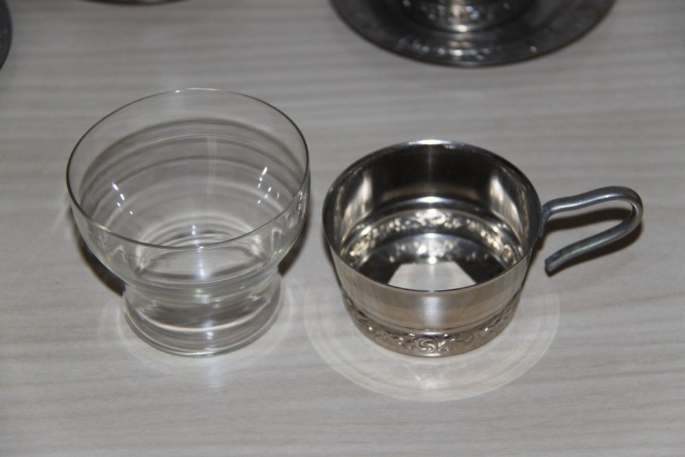 Чашки мельхиор винтаж