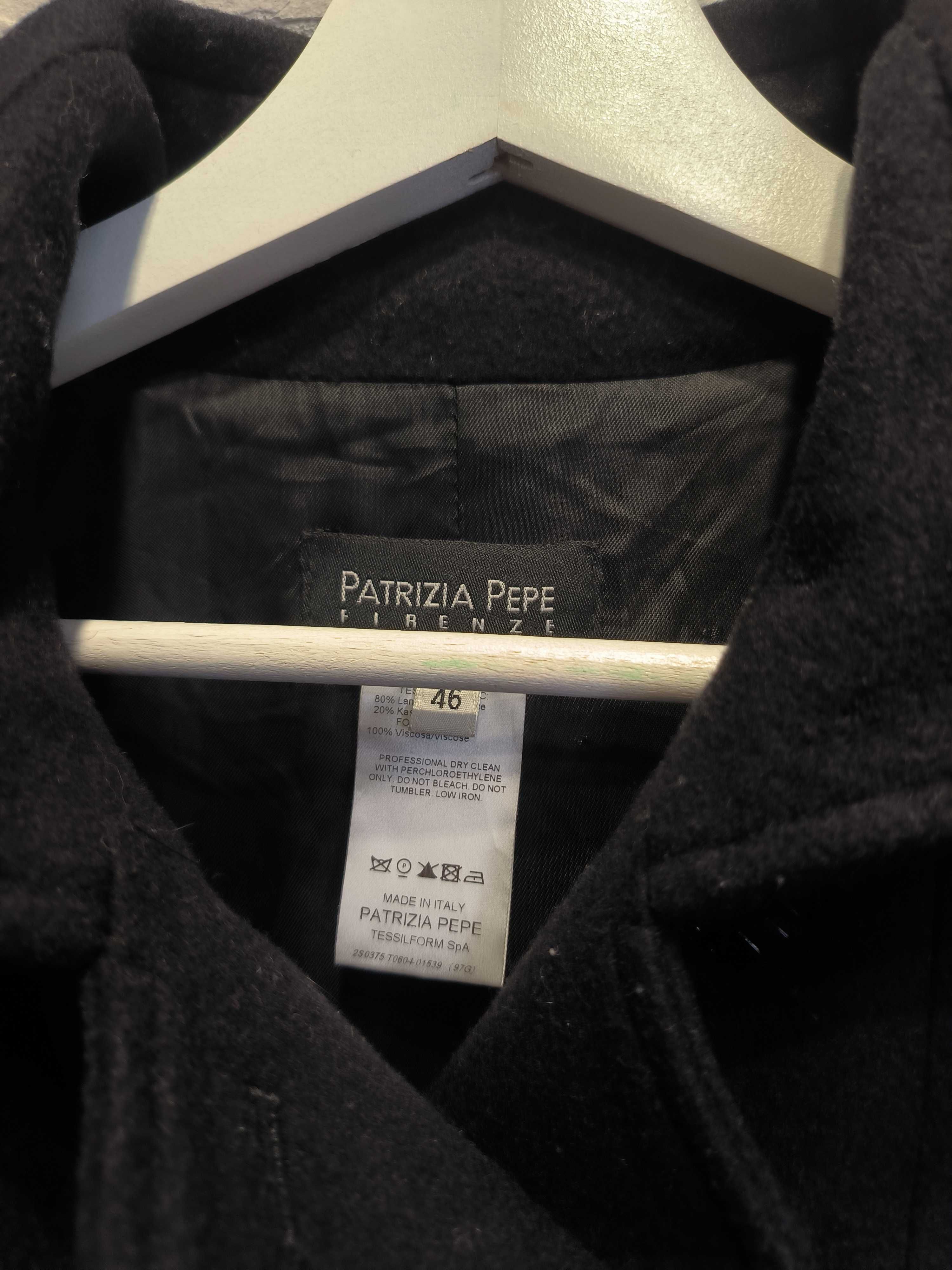 Płaszcz Damski Patrizia Pepe Firenze Wełna Kaszmir Wełniany Włoski
