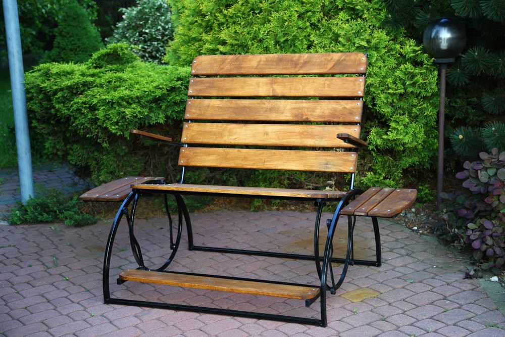 Bujak na łożyskach, drewniany z metalowym stelażem