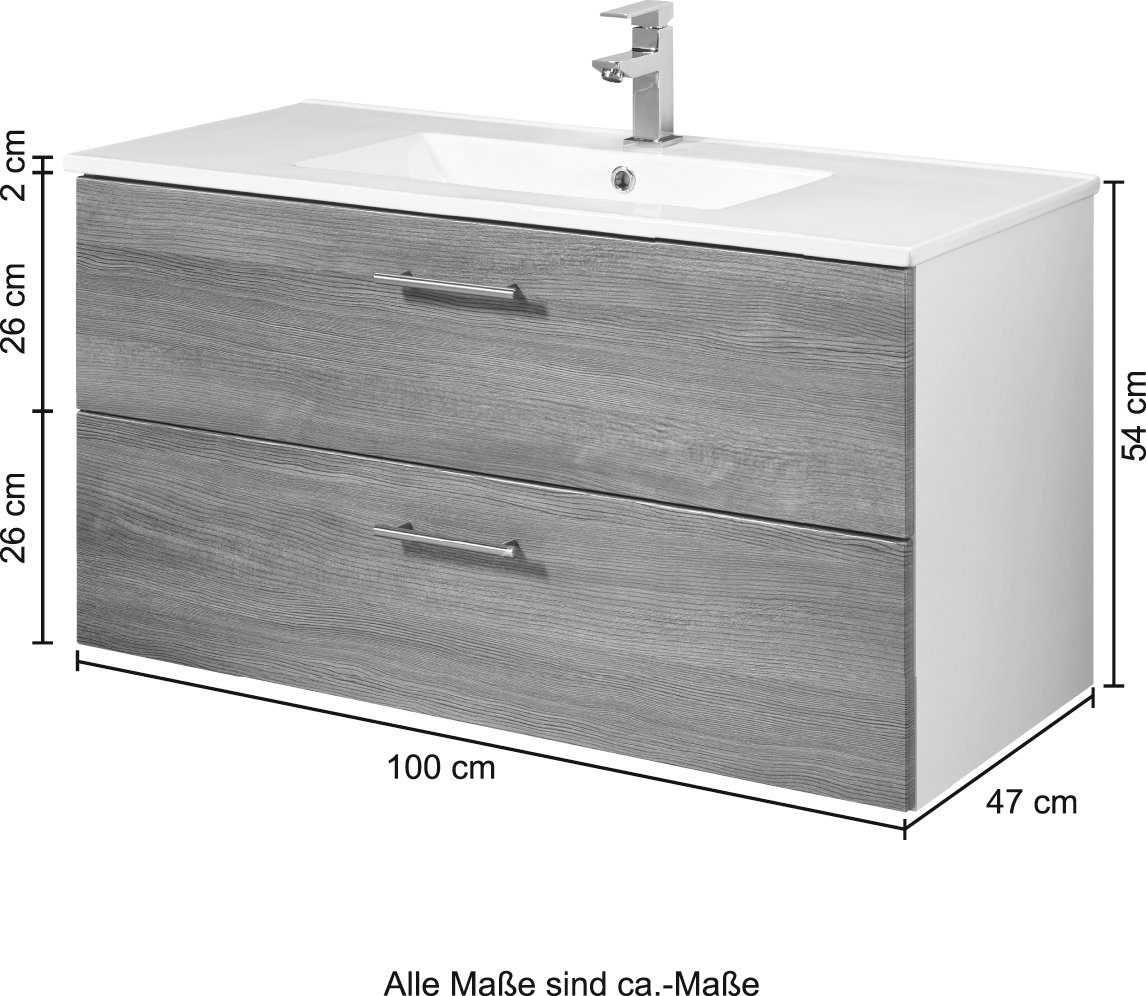 Szafka + umywalka zestaw meble łazienkowe 100x45 dąb NOWE! Polecam!