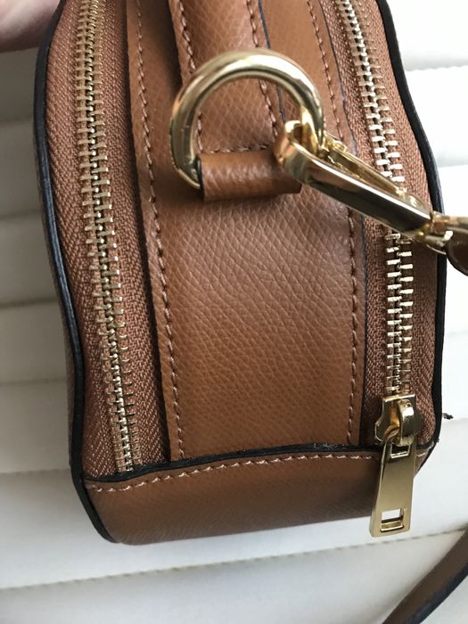 Torebka ze skóry naturalnej Marco Mazzini ciepły brąz