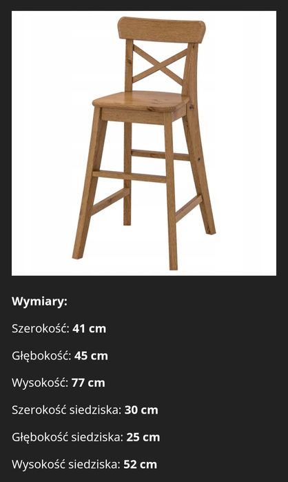 Krzesełko dla dziecka IKEA