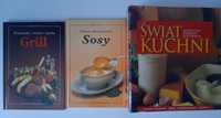 3 książki kucharskie Grill, Sosy, Świat kuchni