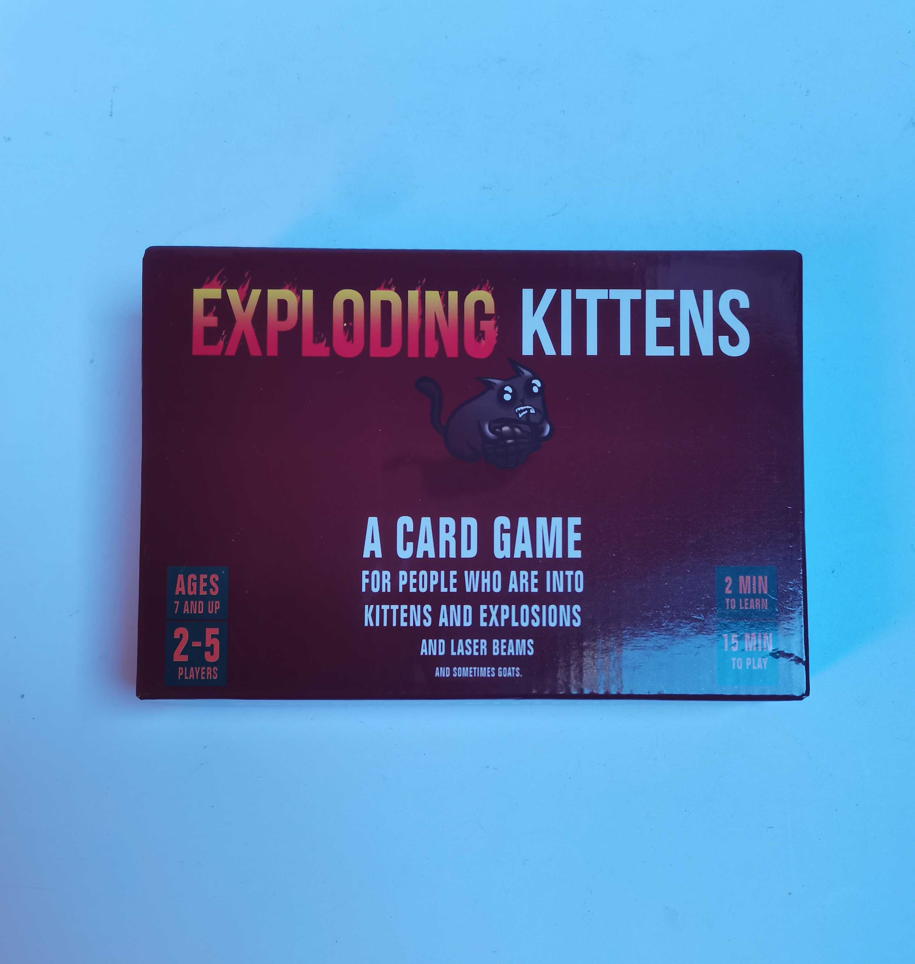 Exploding Kittens (Eksplodujące kotki) - gra planszowa, 2-5 graczy