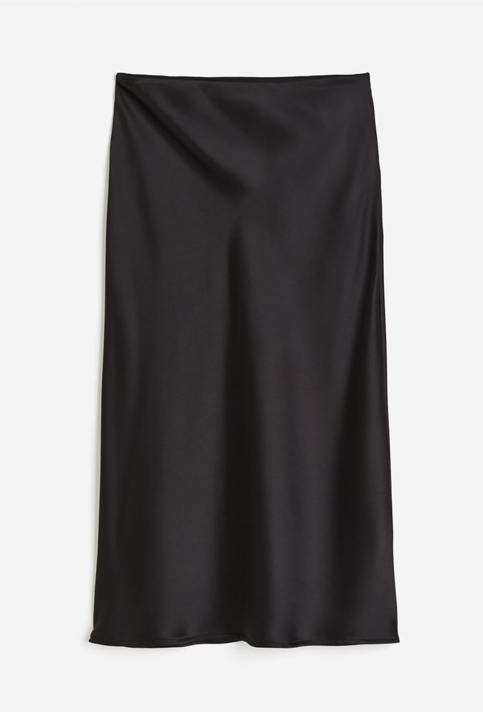 Сатинова міді спідниця h&m