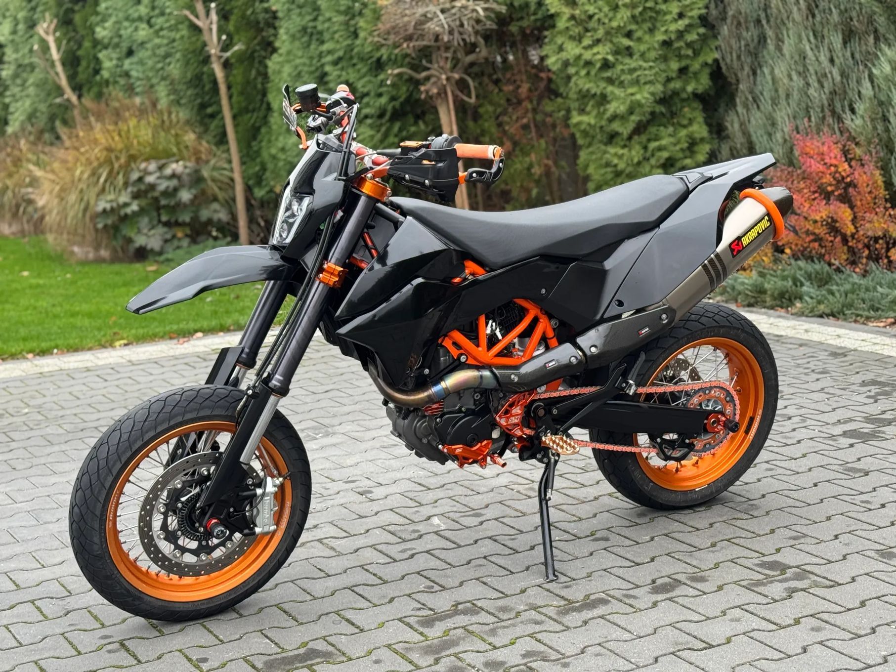 KTM SMC KTM 690 SMC Pełny Kpl wydech Akrapović Moc 30KW na Sprowadzony Italia