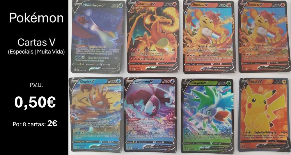 Cartas Pokémon: Diversas opções a bom preço!