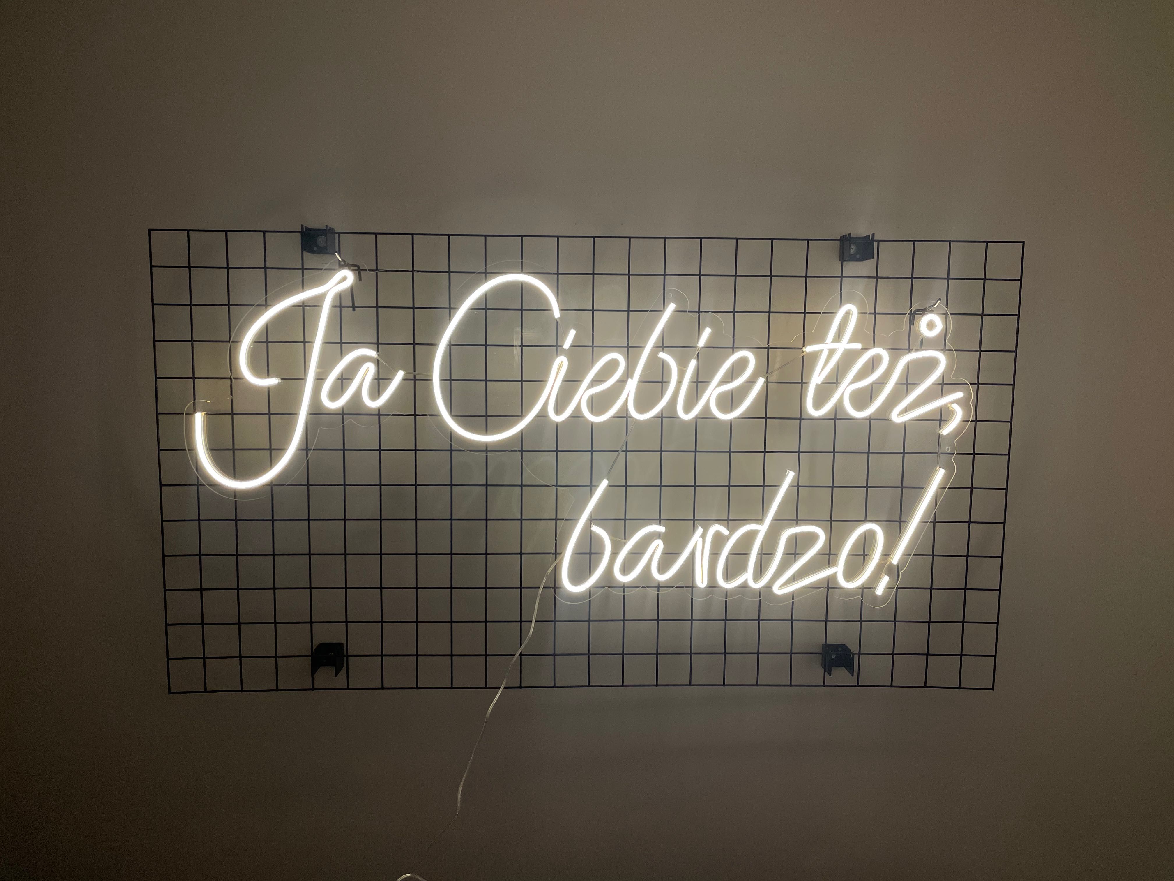 Neon ślubny Ja ciebie też bardzo