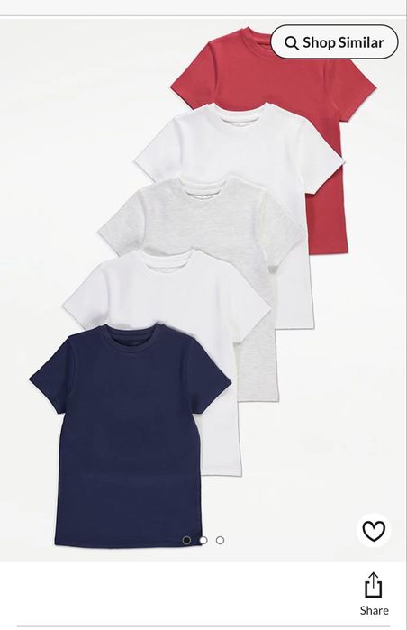 Набір футболок George, розмір 110/116