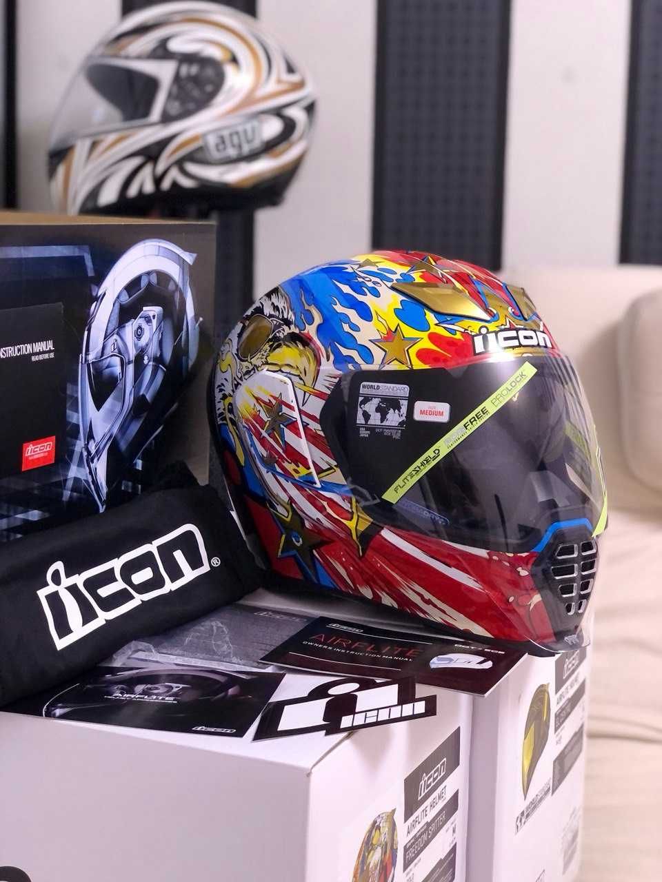 Шлем американского производителя Icon Airflite (М) Agv Shoei Nolan HJC
