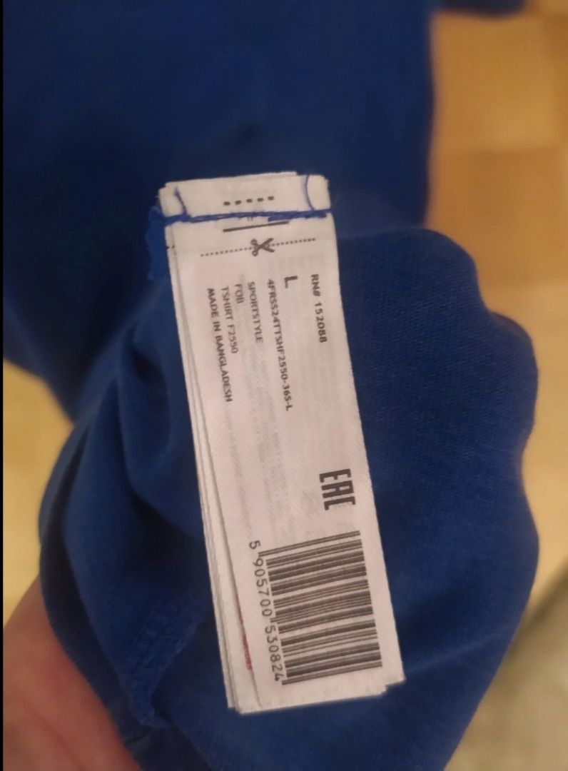 Nowa koszulka XL damska 4F niebieska ze słońcem