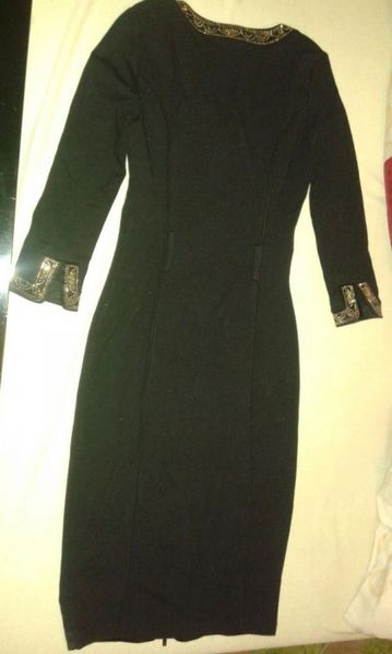 Czarna sukienka midi, lasagrada 36